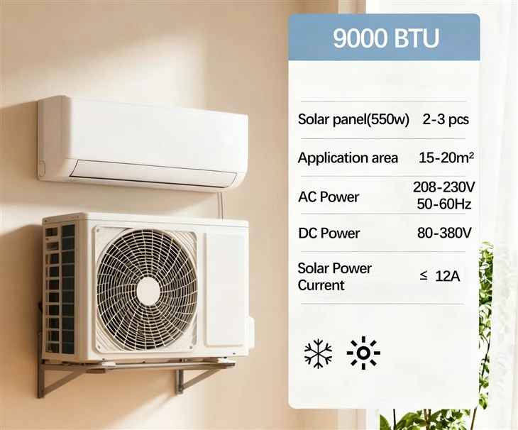 Климатик със слънчева енергия 9000 btu за дома