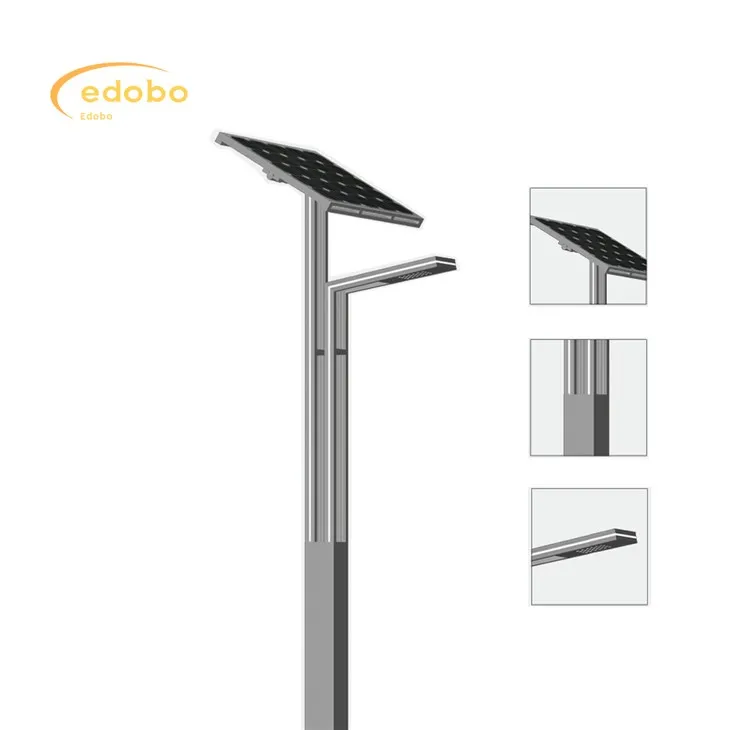 Led светлина 80w/120w соларна улична лампа с литиева батерия