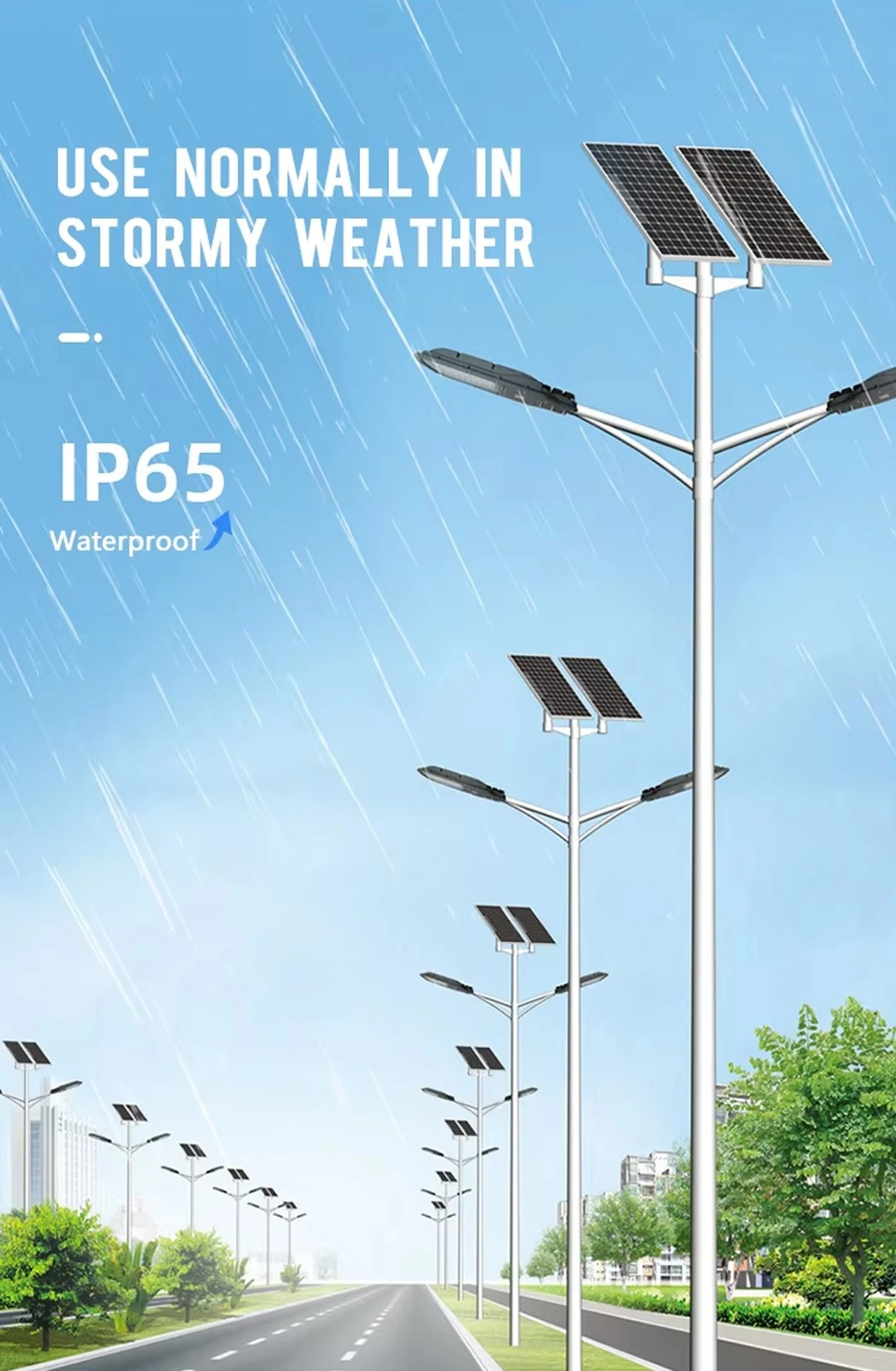 Waterproof solar street lights
