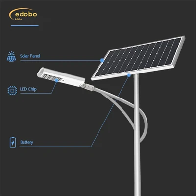 LED улично осветление с литиева батерия, слънчево улично осветление